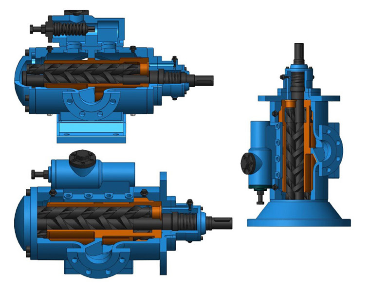 三螺(luó)杆泵内部結構圖(tu)